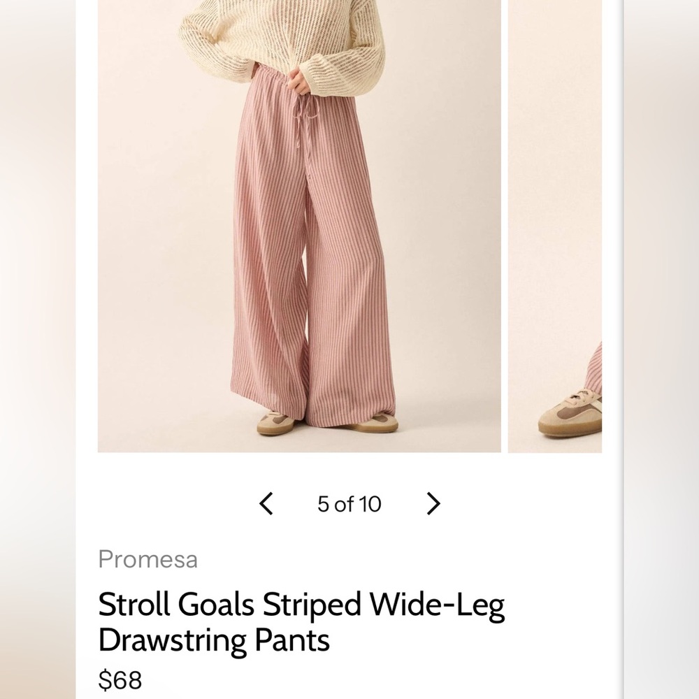 Promesa Pink Wide Leg Pants